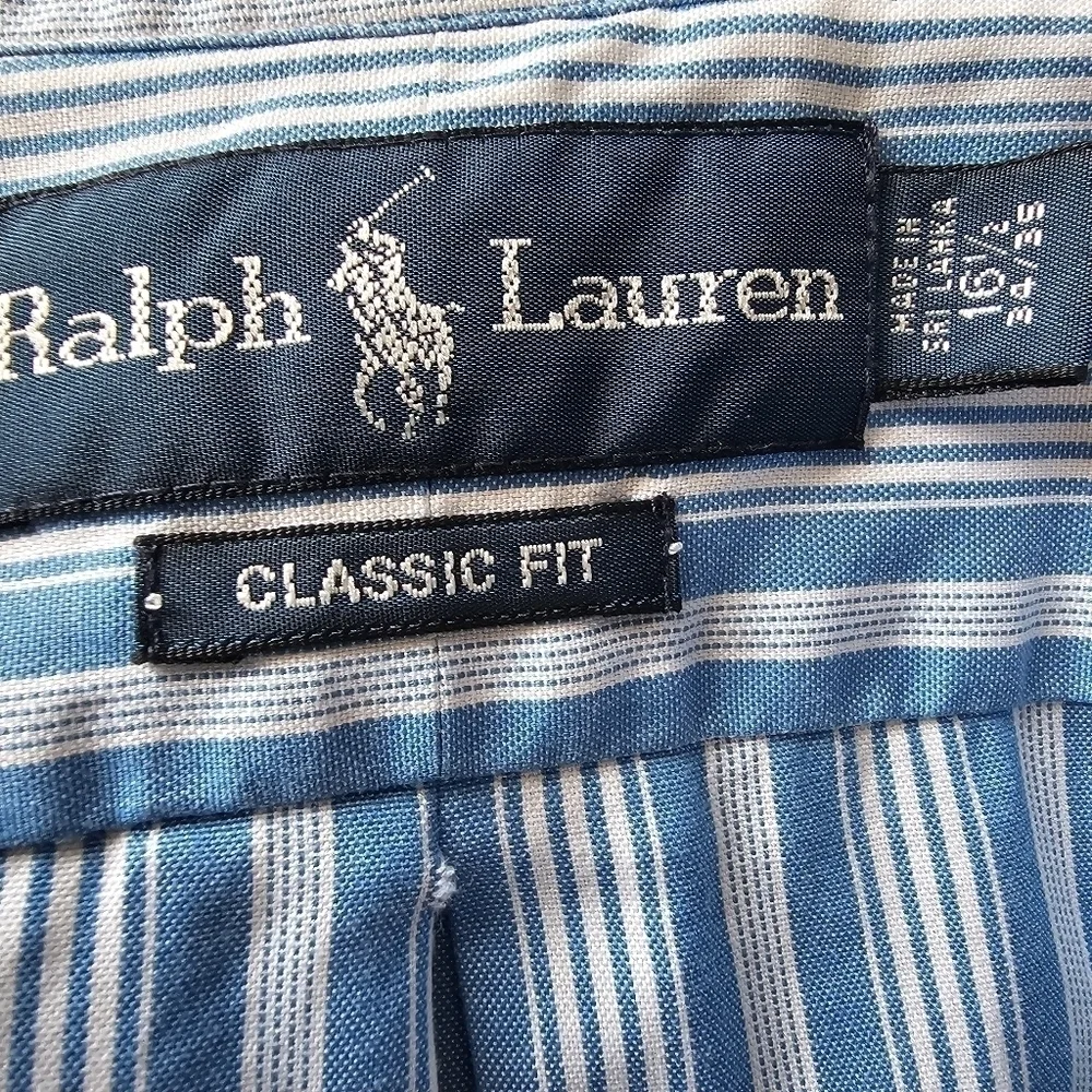 POLO Ralph Lauren men's striped long sleeve dress shirt size 16.5 34 / 35